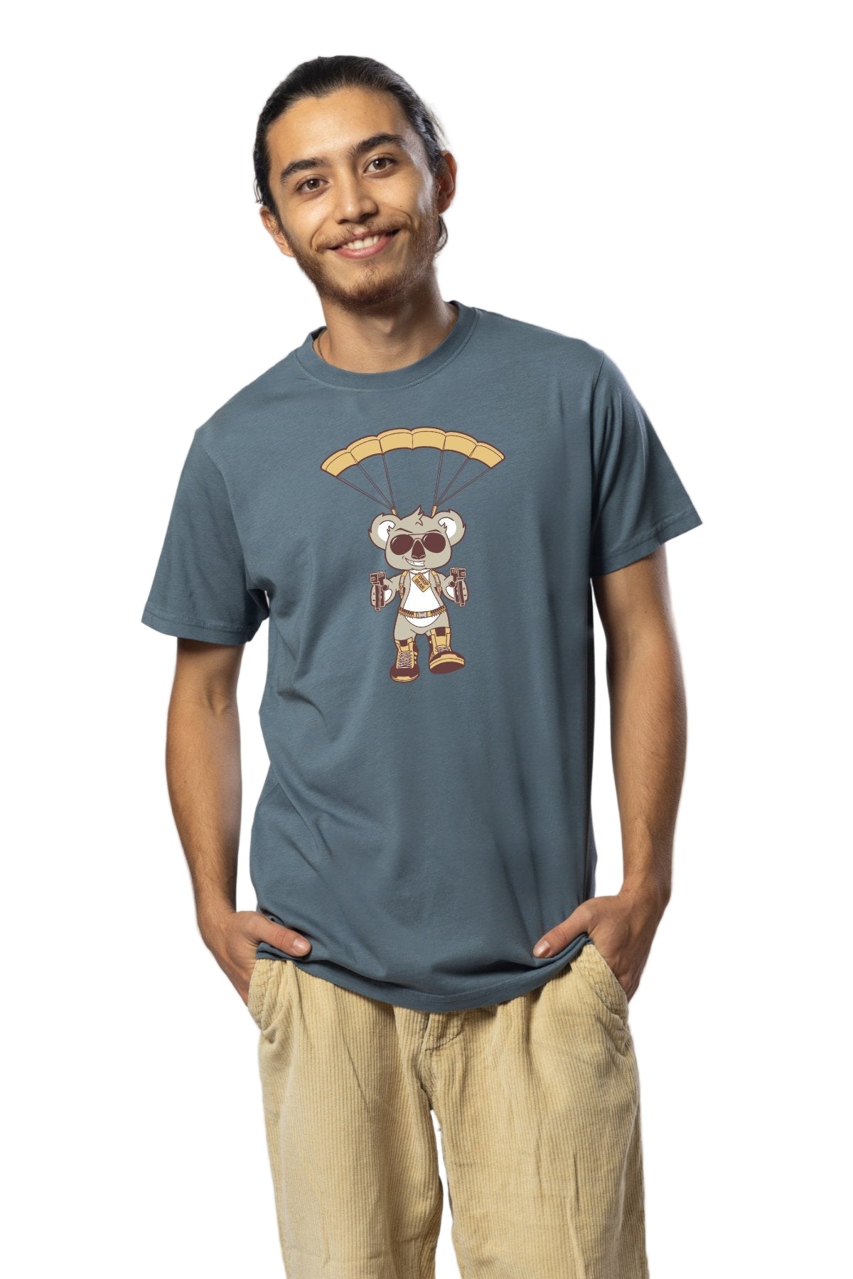 Drop Bear T Shirt Blue Mens Tops Skumi S