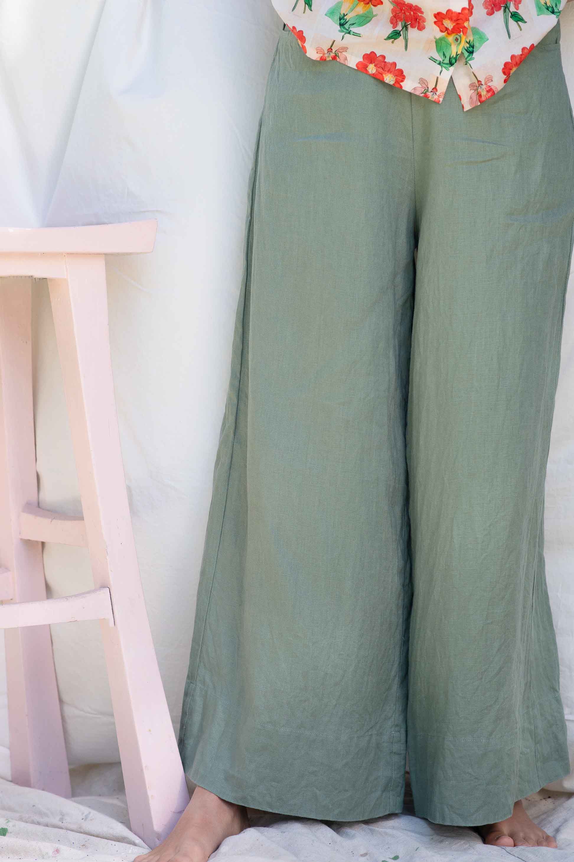 Ollie Pant Mineral Green Bottoms Lazybones