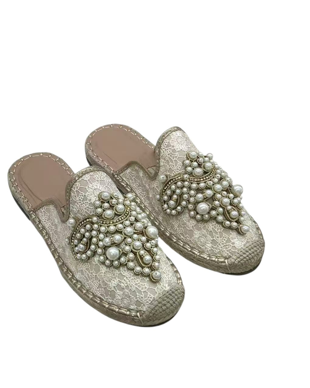 Pearl Espadrille Slides Shoes Ameise 36