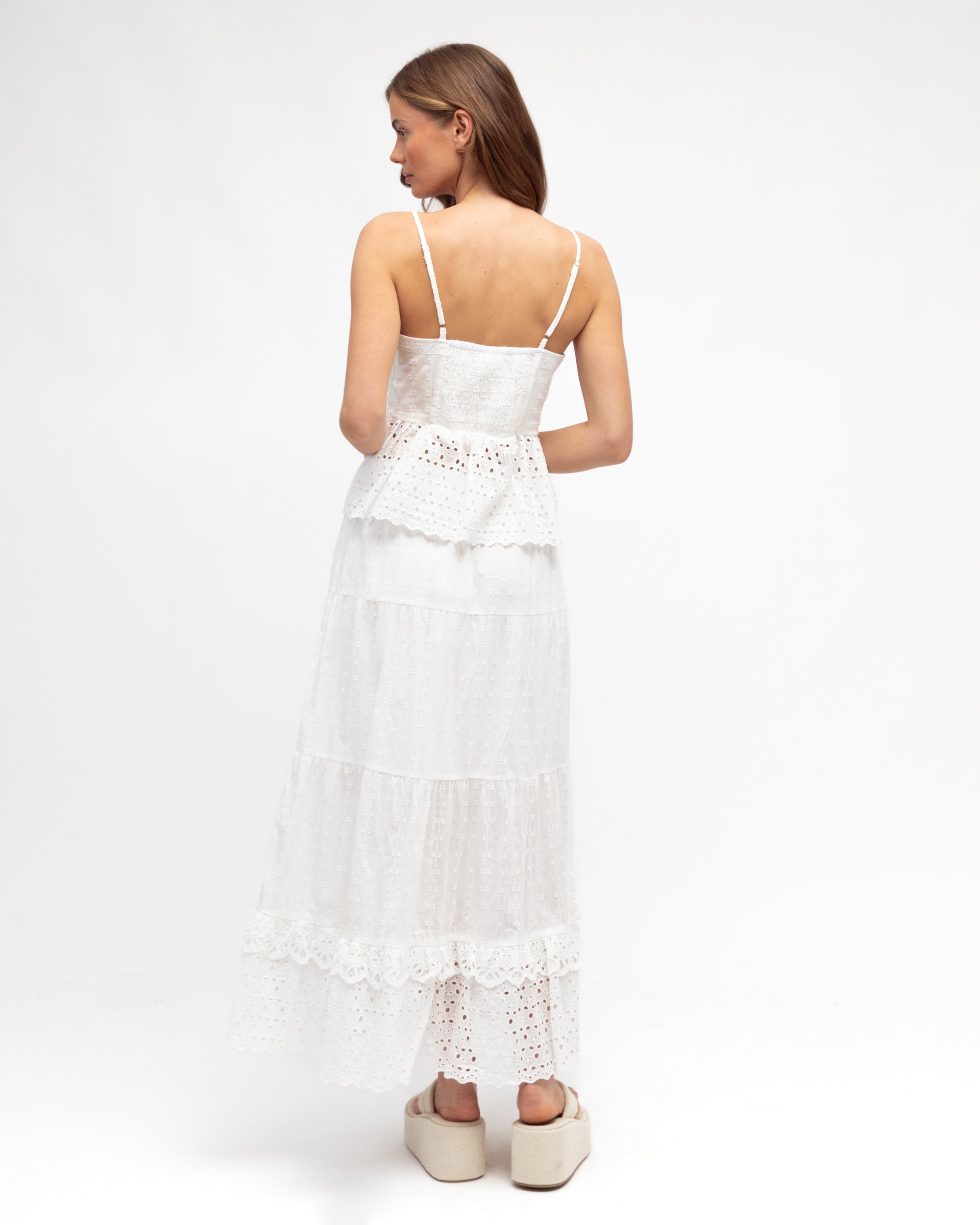 Boho Midi Skirt White Skirts Paper Heart