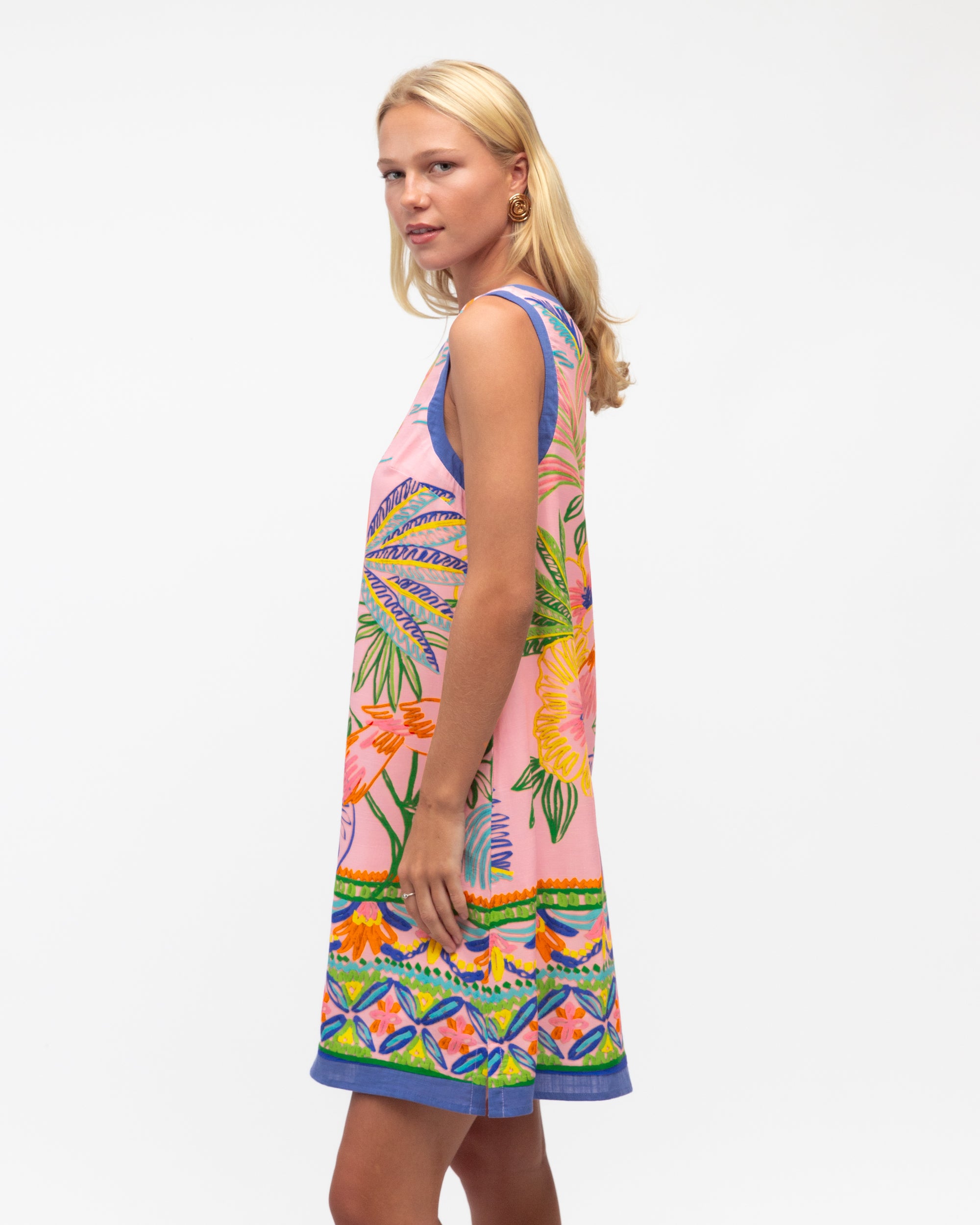 Mini Shift Dress Toucan Paradise - Global Free Style