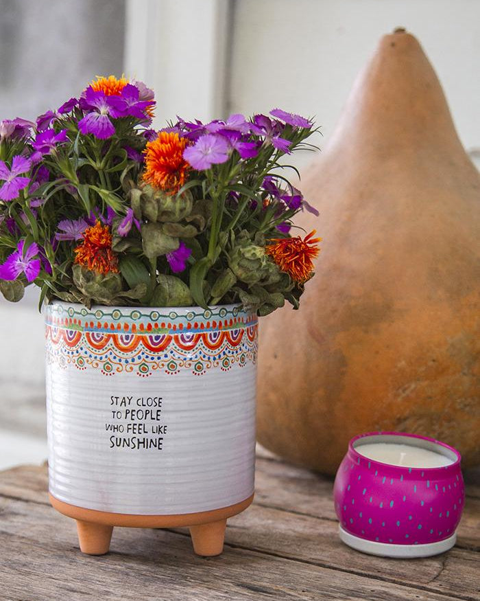 Artisan Planter Stay Close To People Who Feel Like Sunshine Gifts and Accessories Natural Life