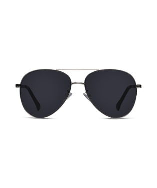 Palm Beach Universal Sunglass Shiny Silver/Smoke Sunglasses & Glasses White Haven