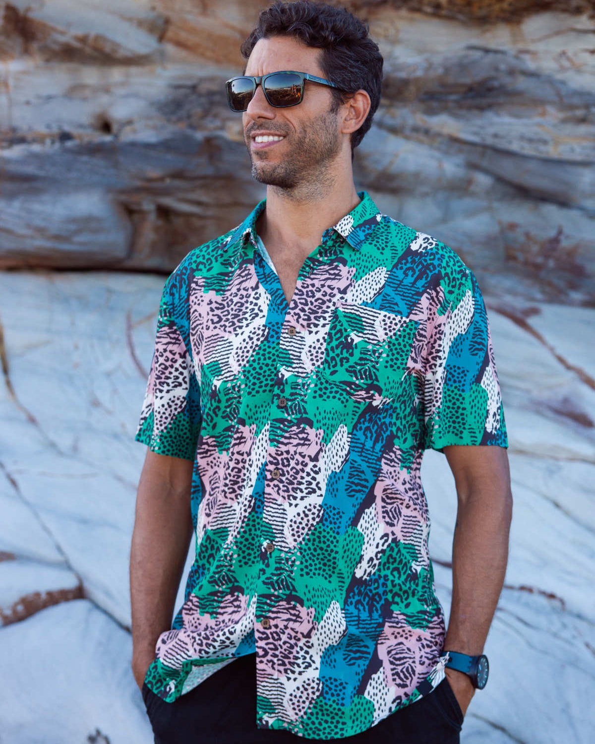 Patchy Mens Rayon Shirt Mens Tops Skumi