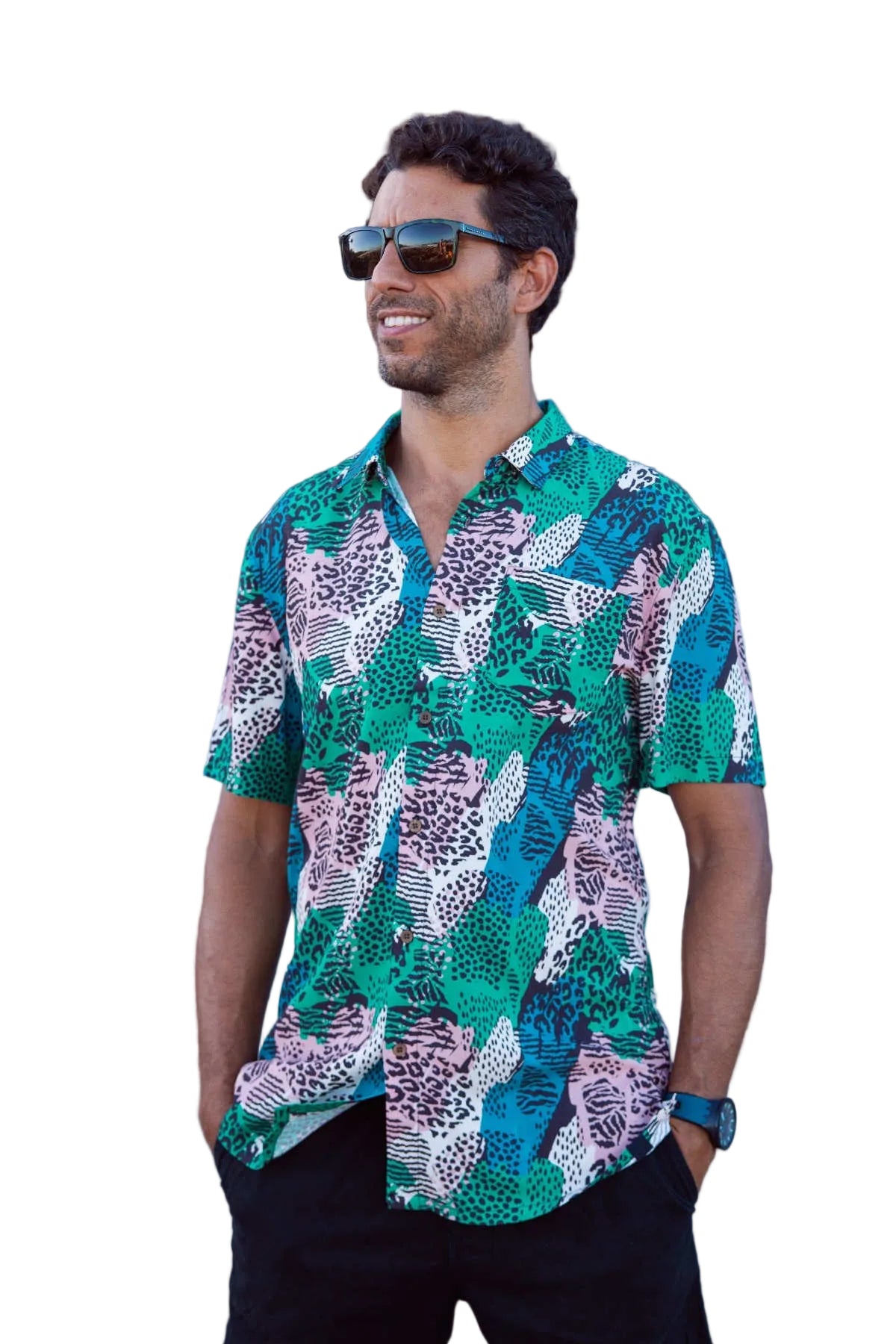 Patchy Mens Rayon Shirt Mens Tops Skumi S