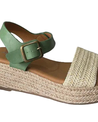 S-vibe Low Wedge Green Shoes Ameise 36