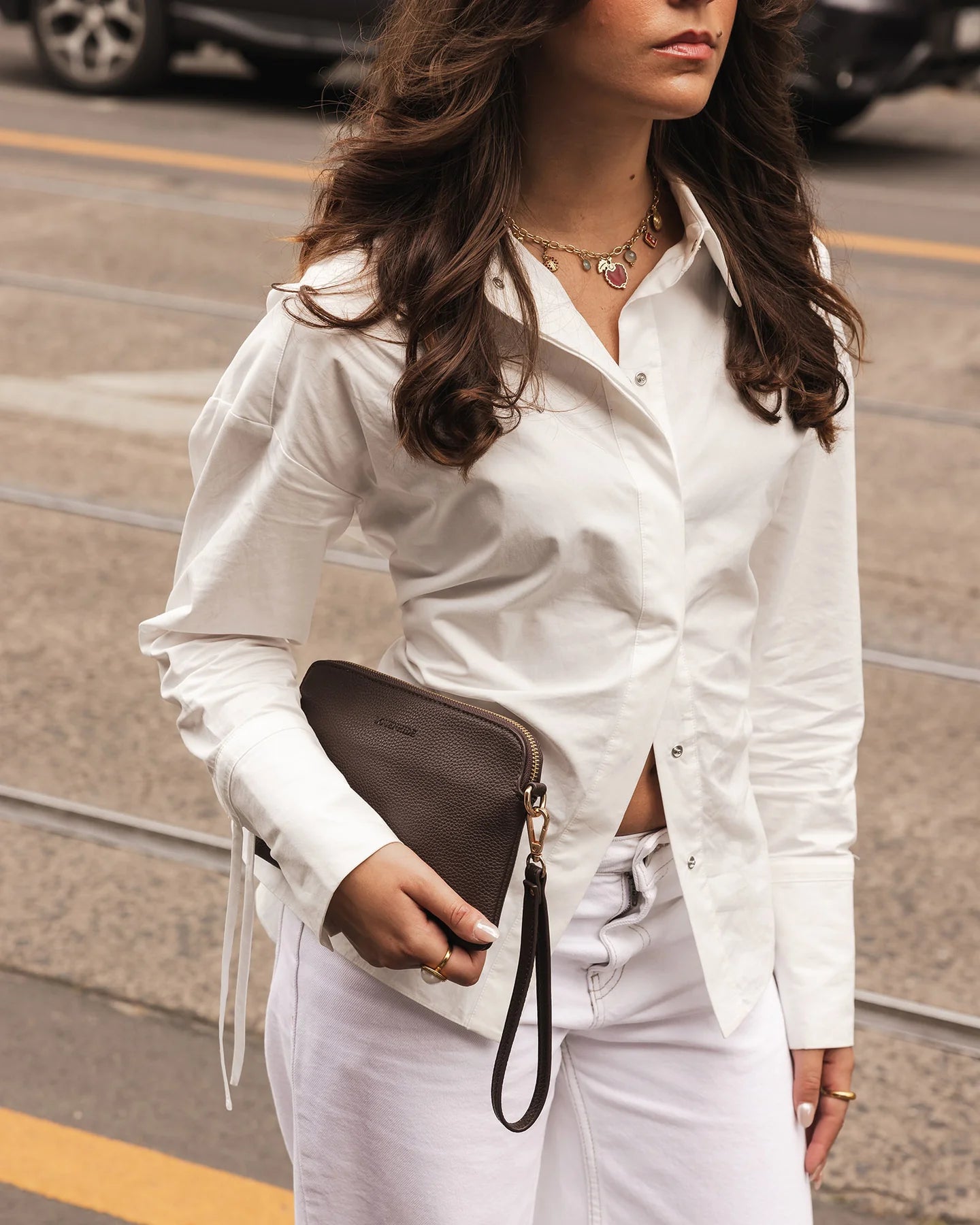 Poppy Clutch Chocolate Bags and Purses Louenhide