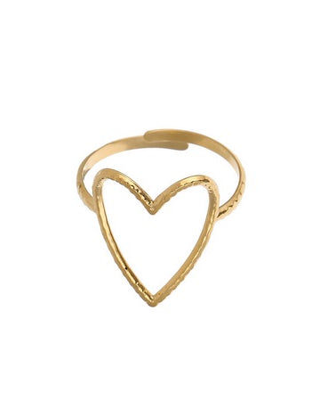 Heart Open Ring Gold Earrings Sun Accessories