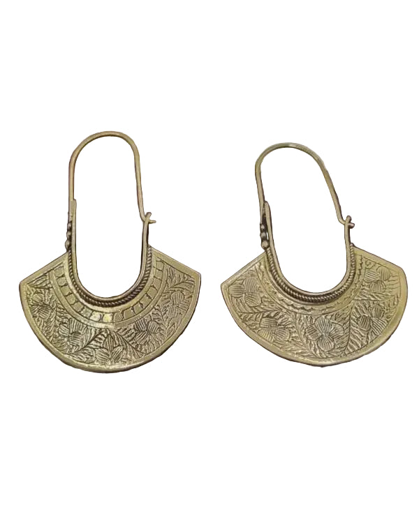 Tribal Brass Earrings Earrings Ombak