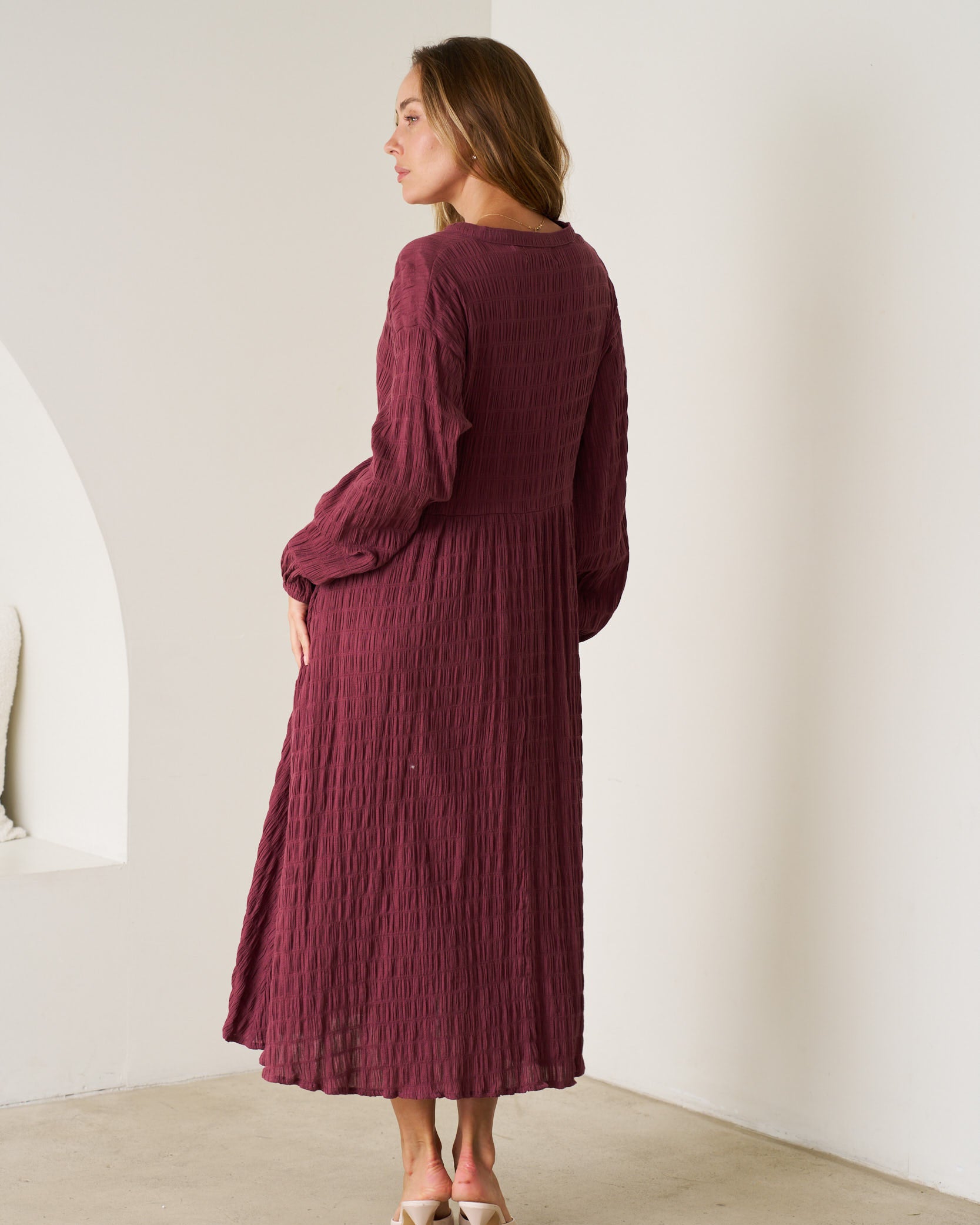Elissa Cotton Maxi Dress Mulberry Dresses Valeria Label