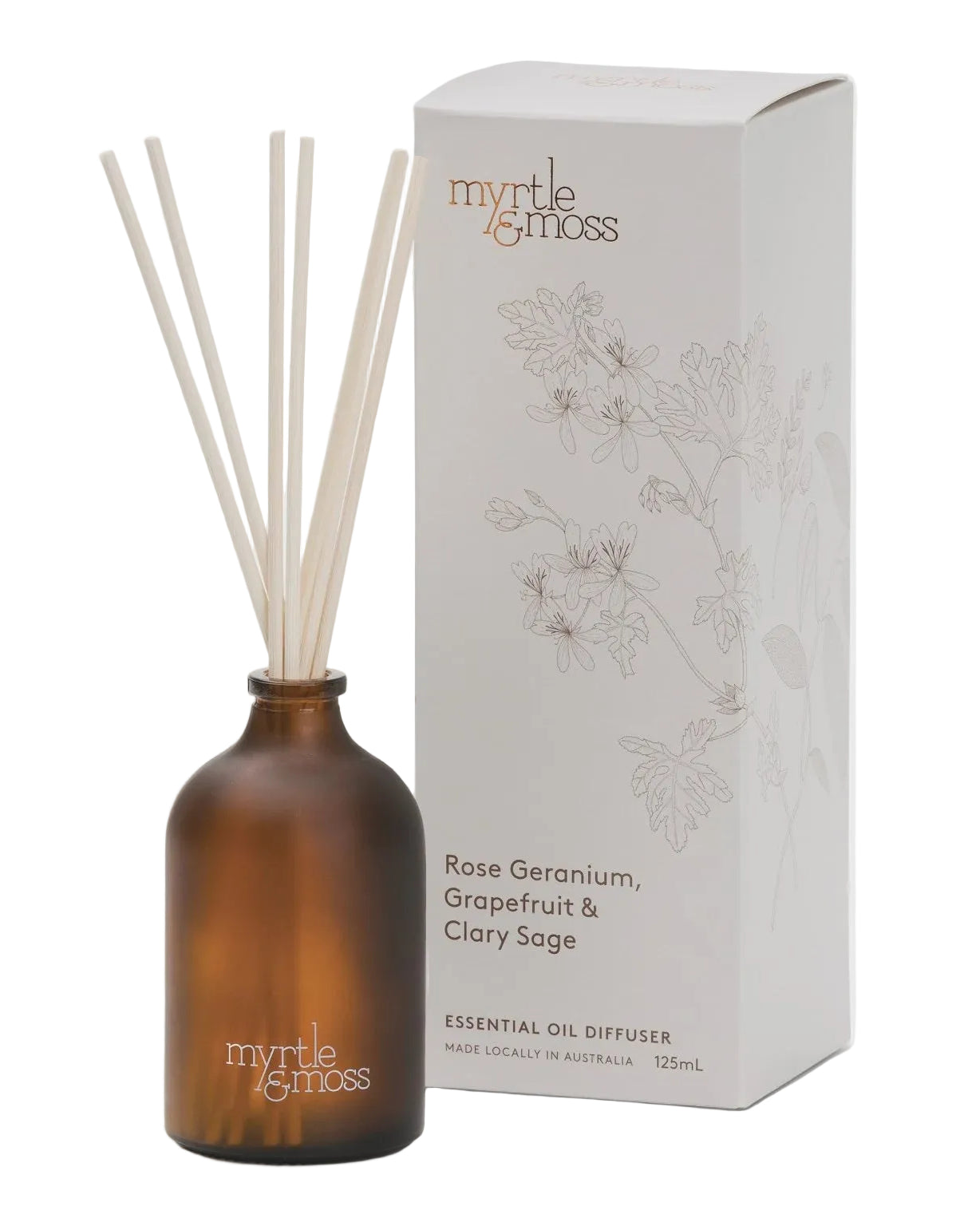 Essential Oil Diffuser Rose Geranium, Grapefruit & Clary Sage Gifts and Accessories Myrtle & Moss