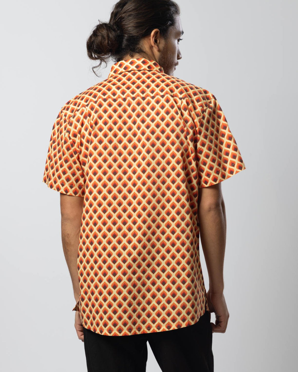 Retro Flame Cotton Mens Shirt - Global Free Style