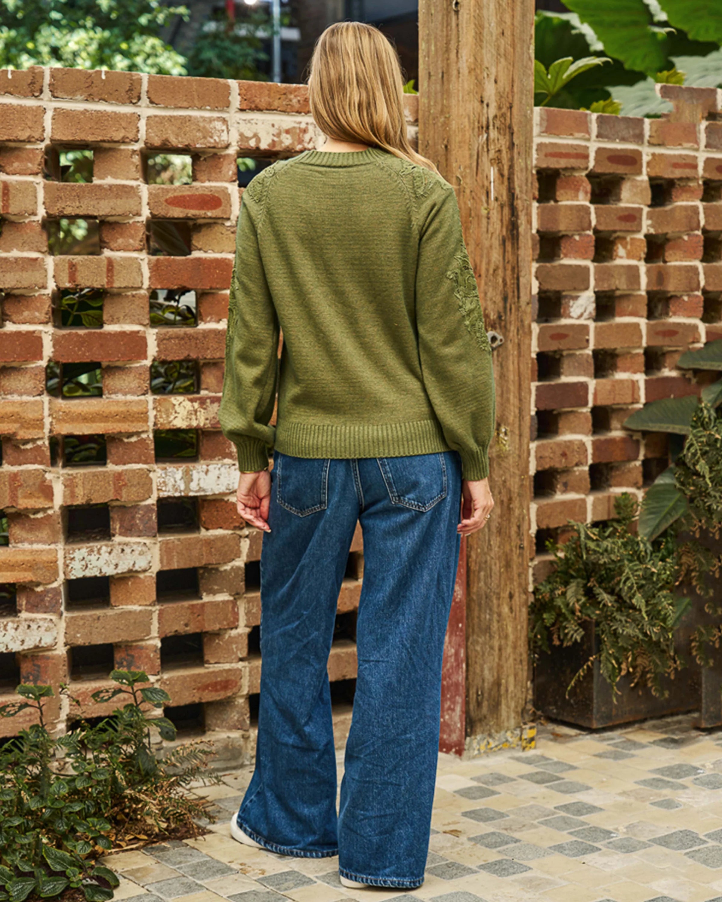 Reuben Sweater Khaki Tops Boho