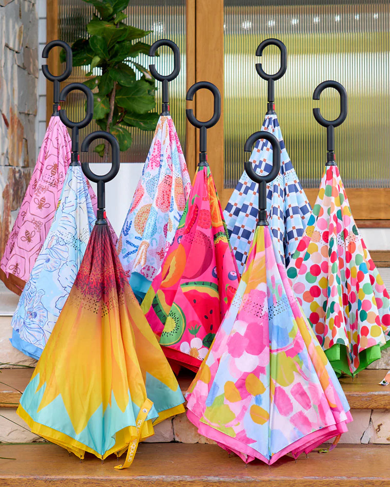 Reverse Umbrella Hypnotic Swirl Umbrellas Annabel Trends