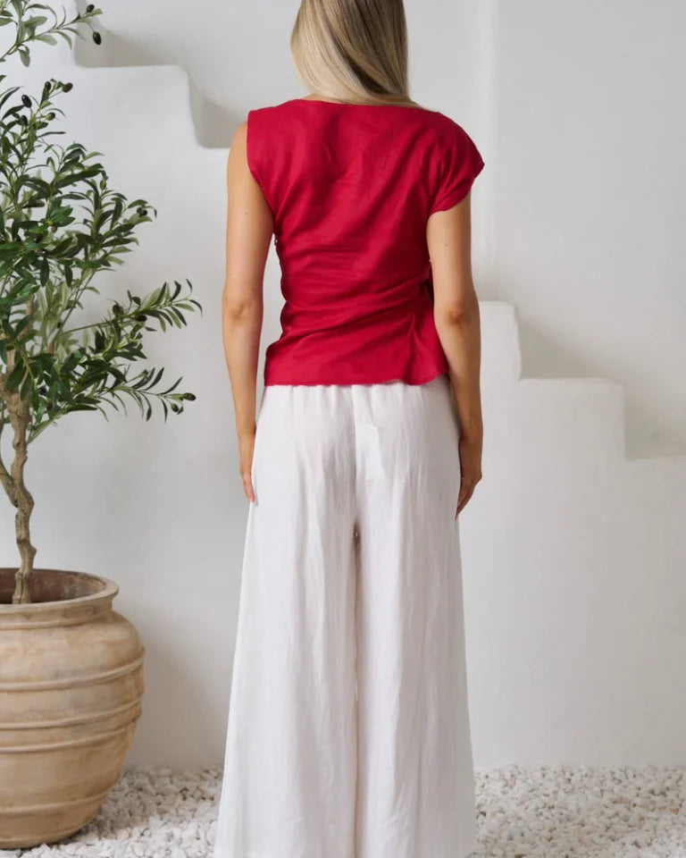 Rihanna Top Berry Red Tops Valeria Label