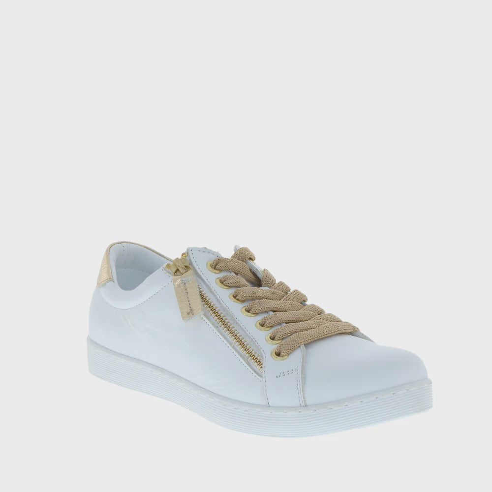 Token Leather Shoe White/Gold - Global Free Style