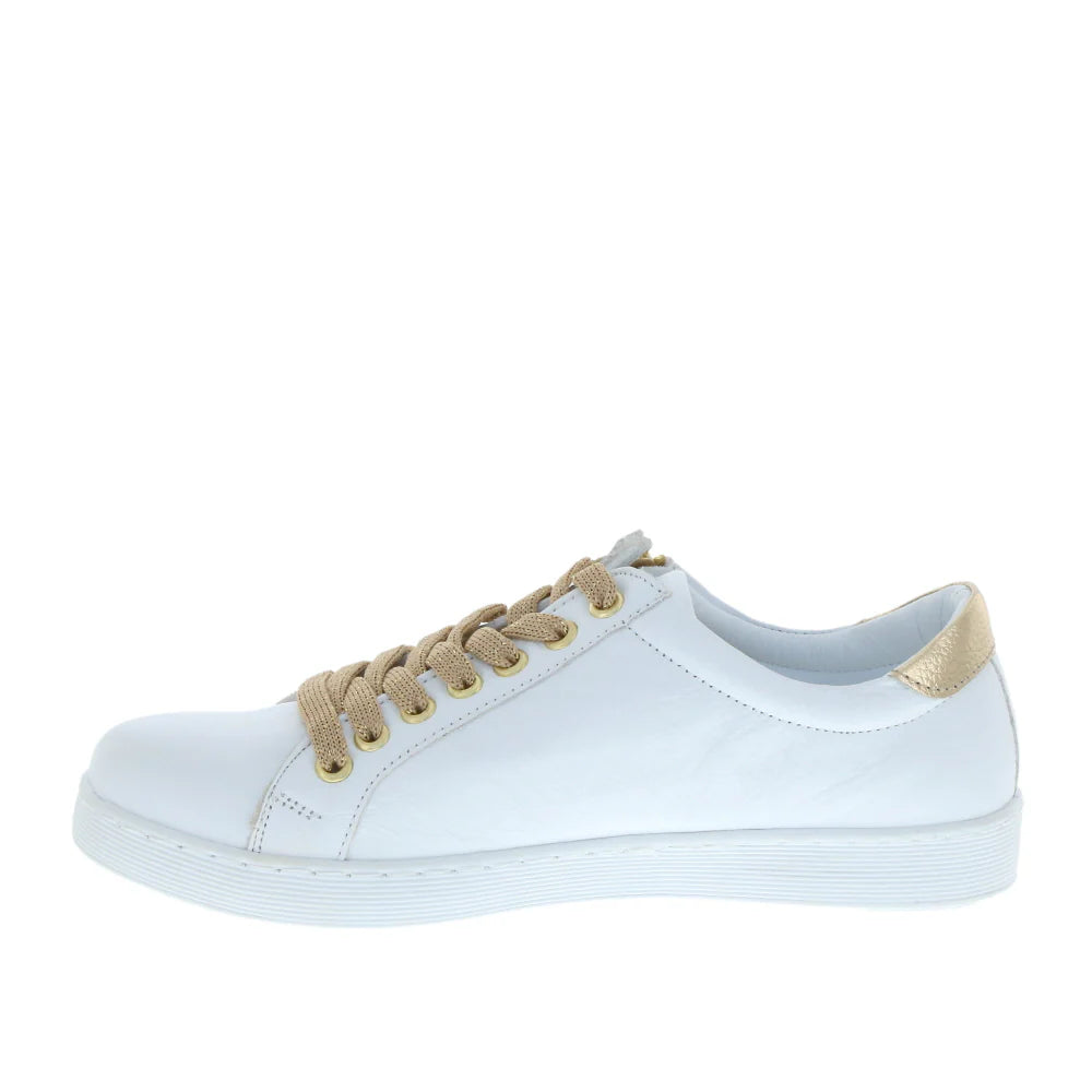 Token Leather Shoe White/Gold - Global Free Style