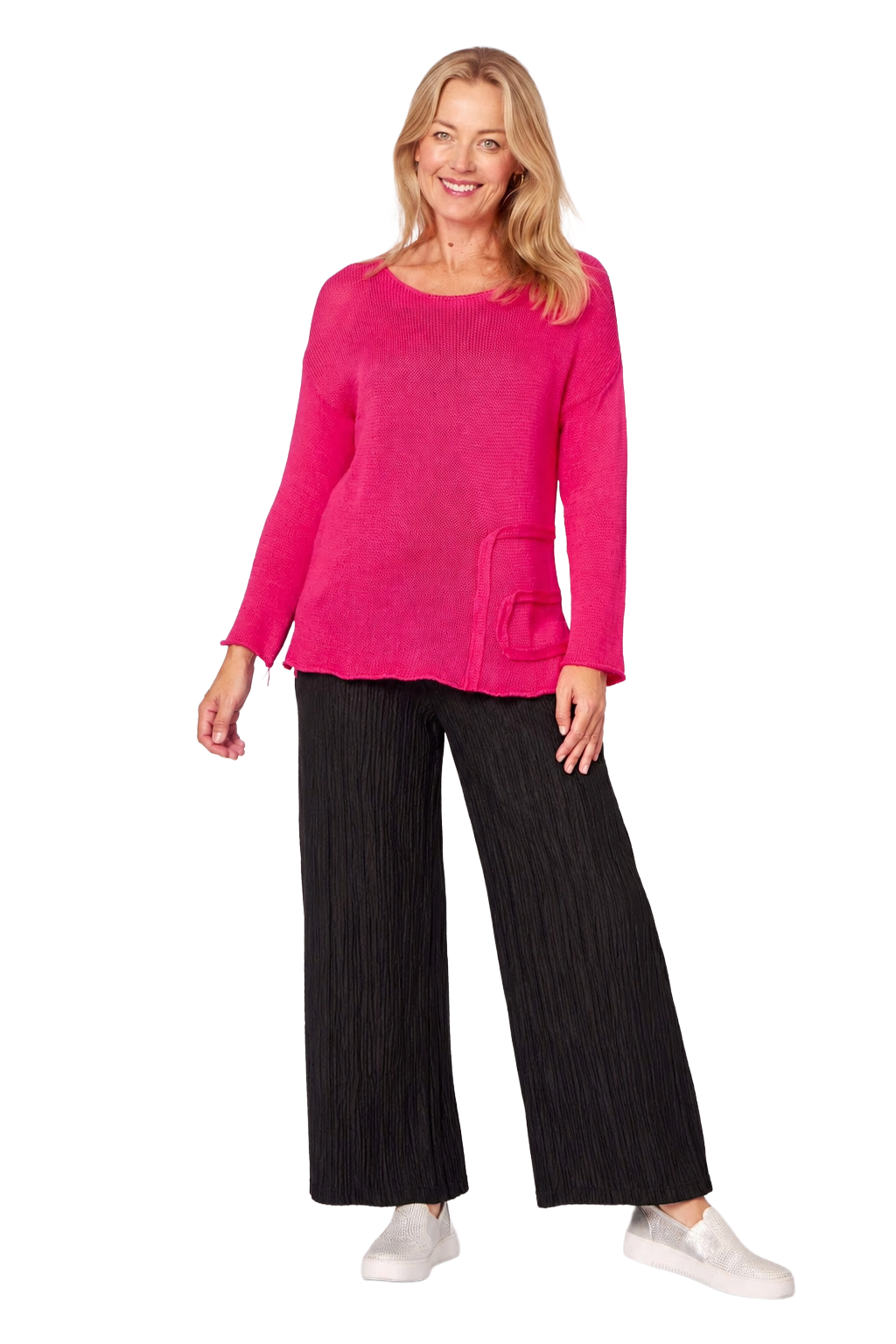 Rosa Pink knit Jumper Long Sleeve Tops La Strada S(8-10)