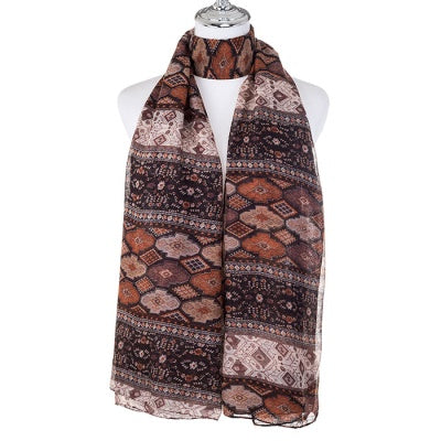 Scarf SC0440 COFFEE Scarves and Sarongs Ivys