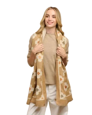 Camel Autumn Flower Scarf Scarves and Sarongs Tiger Tree