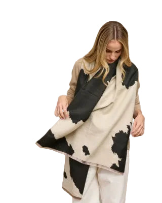 Black The Ranch Scarf Scarves and Sarongs Tiger Tree
