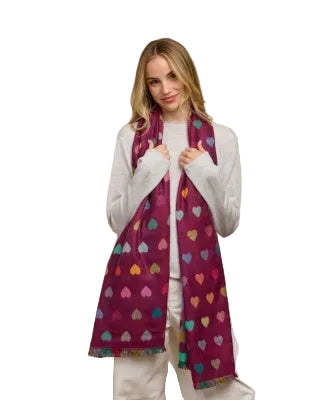Fuchsia Romance Scarf Scarves and Sarongs Tiger Tree