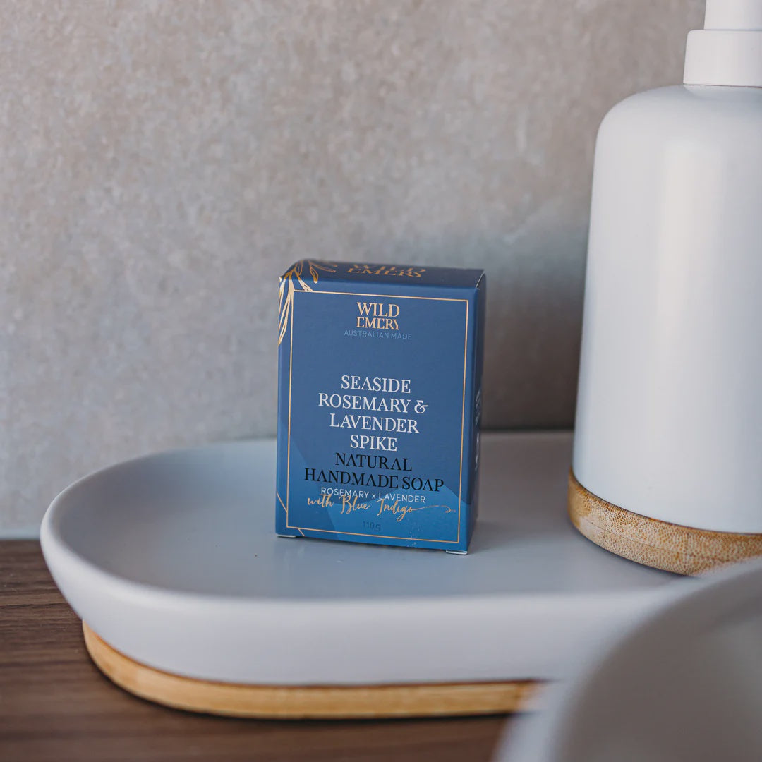 Seaside Rosemary and Lavender Spike Natural Handmade Soap Body Wild Emery