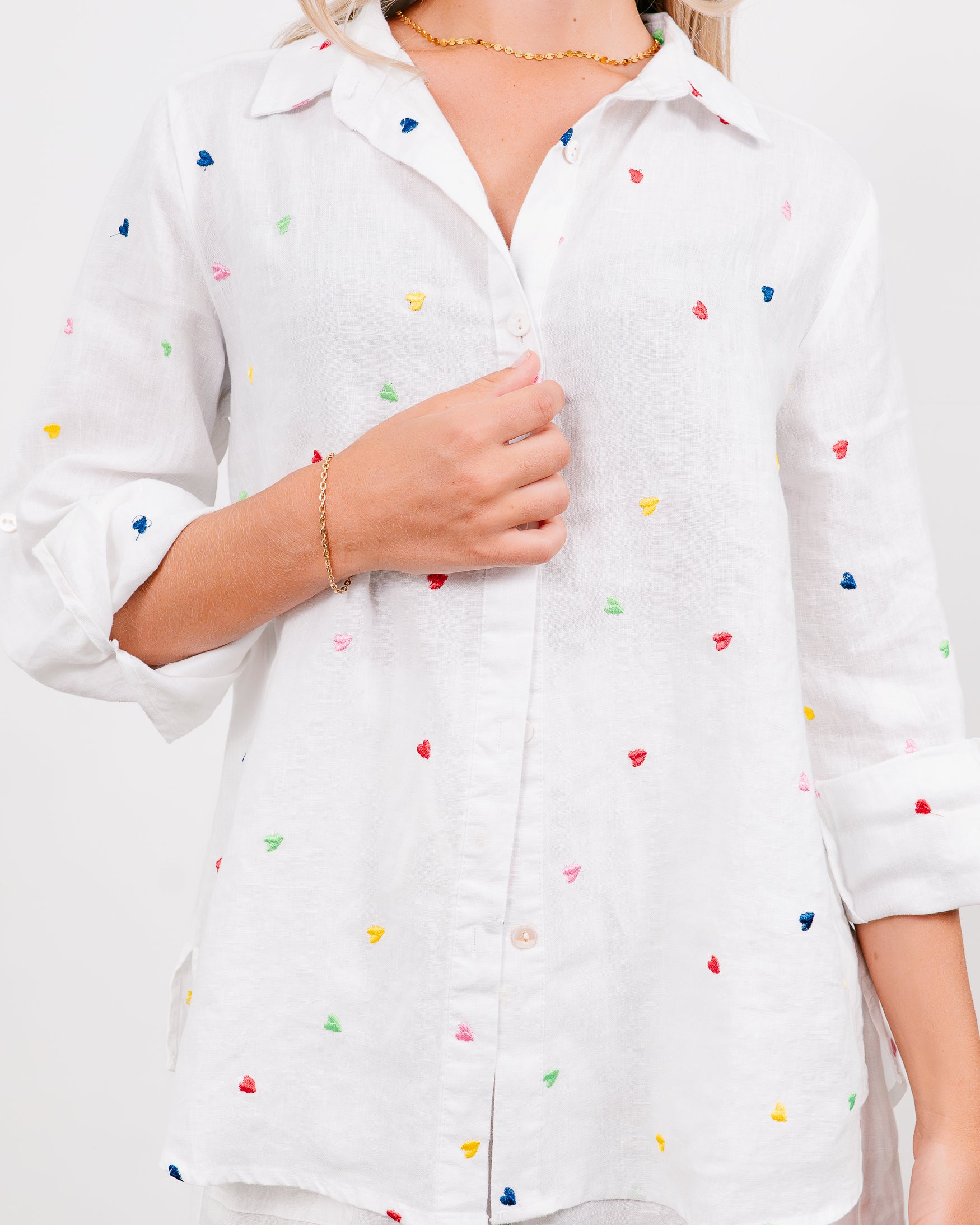 Soul Sparrow Heart Shirt White Tops Label of Love