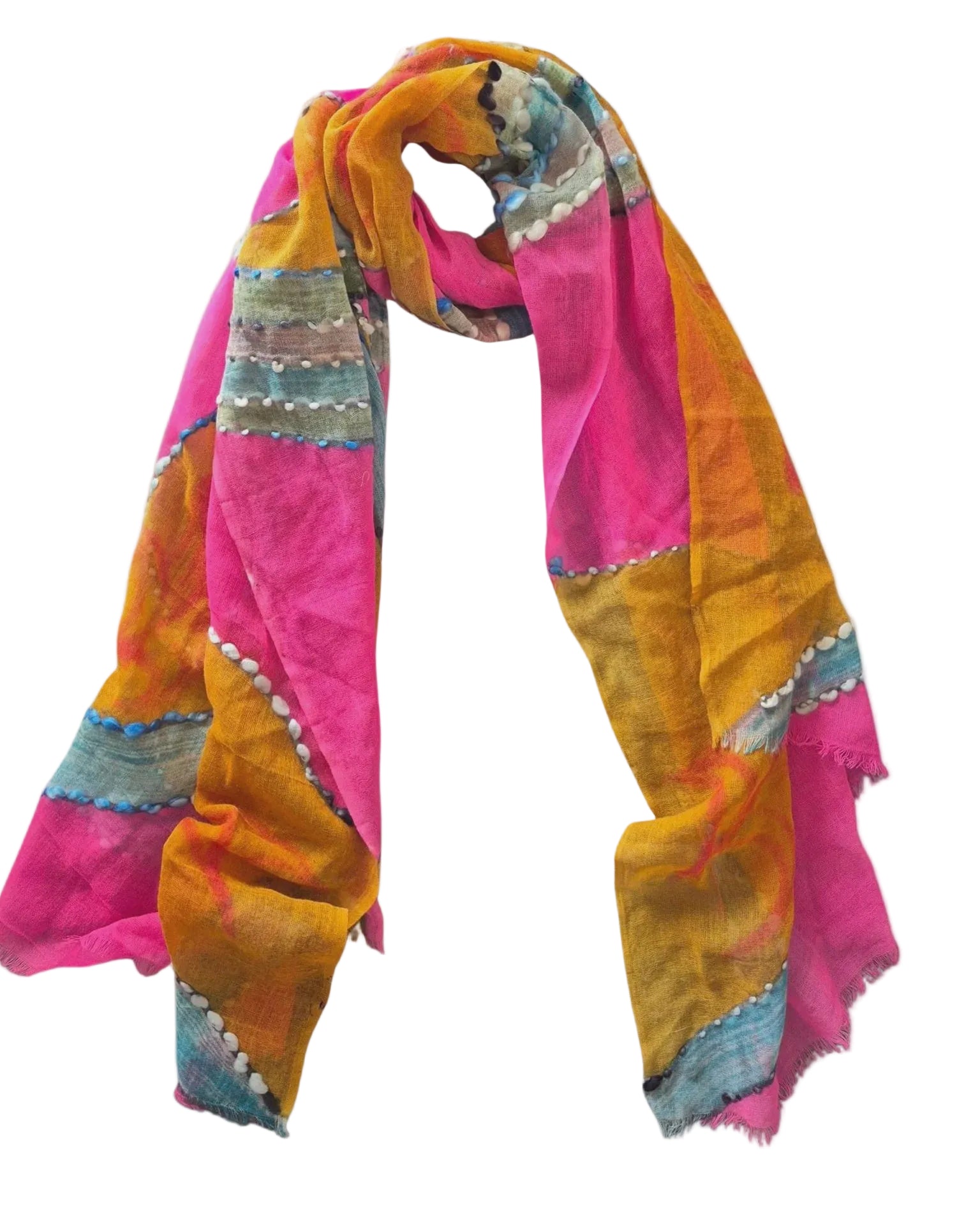 Pure Wool Scarf Pink Ai1111 Scarves and Sarongs Zoda