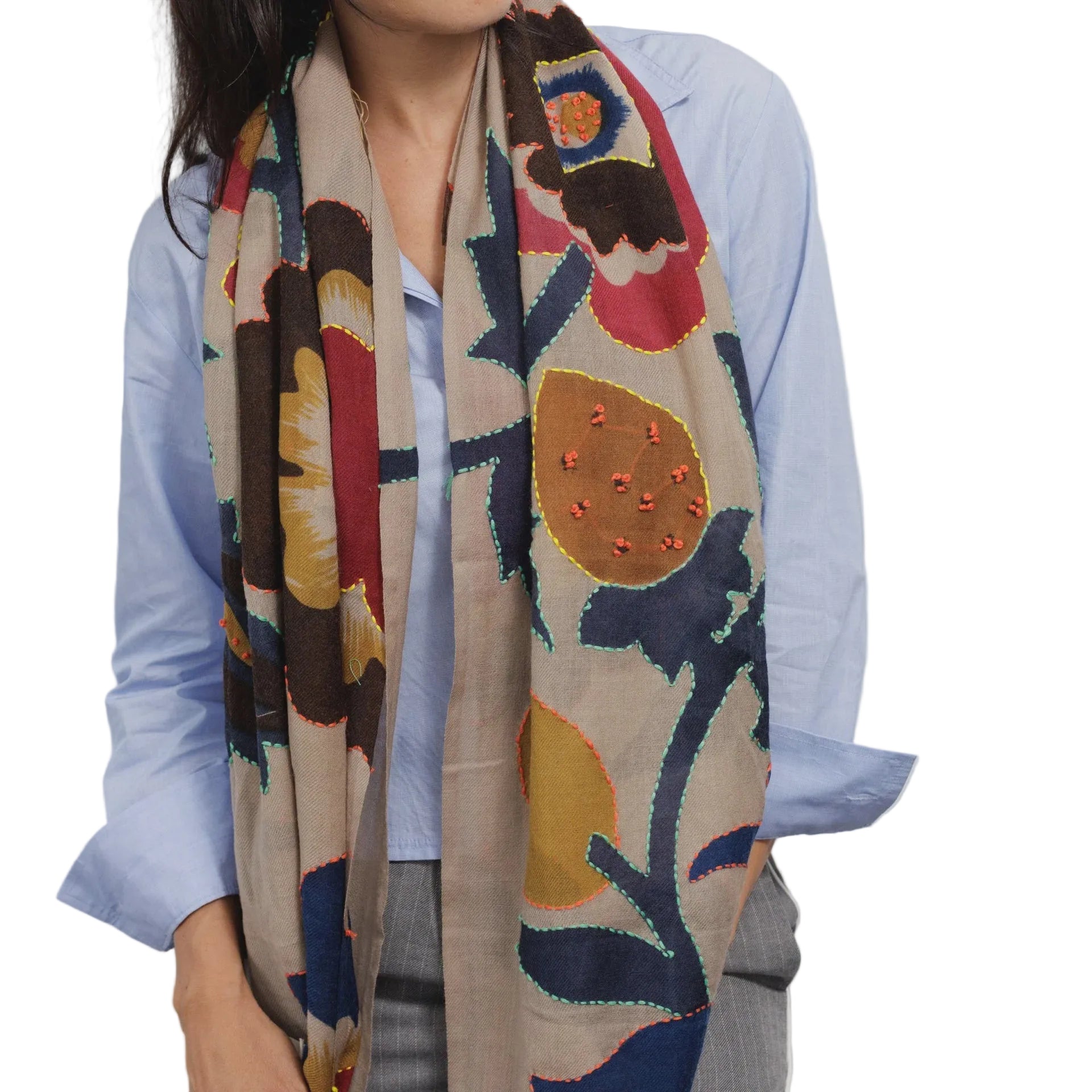 Pure Wool Scarf OS67834 Scarves and Sarongs Zoda