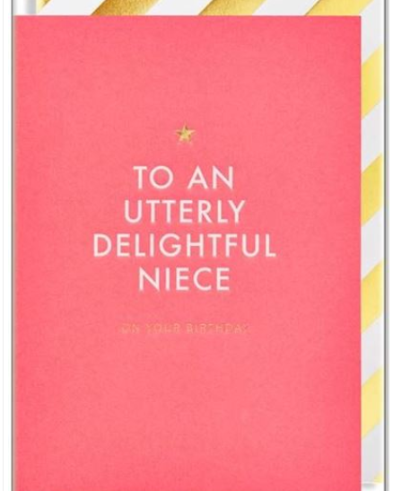 To An Utterly Delightful Niece Cards and Wrap Waterlyn
