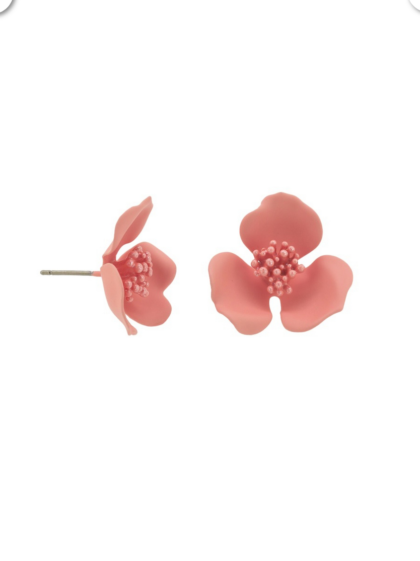 Pink Day Flower Earrings Earrings Tiger Tree