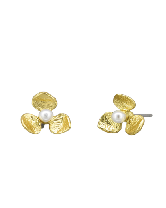 Gold Azalea Flower Earrings Earrings Tiger Tree