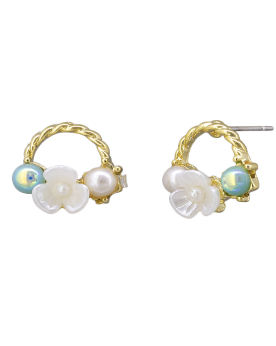 Green Flower Ring Bouquet Earrings Earrings Tiger Tree