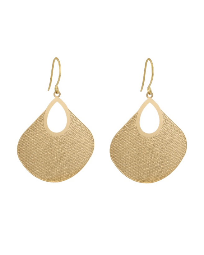 Gold Uchiwa Earrings Earrings Tiger Tree