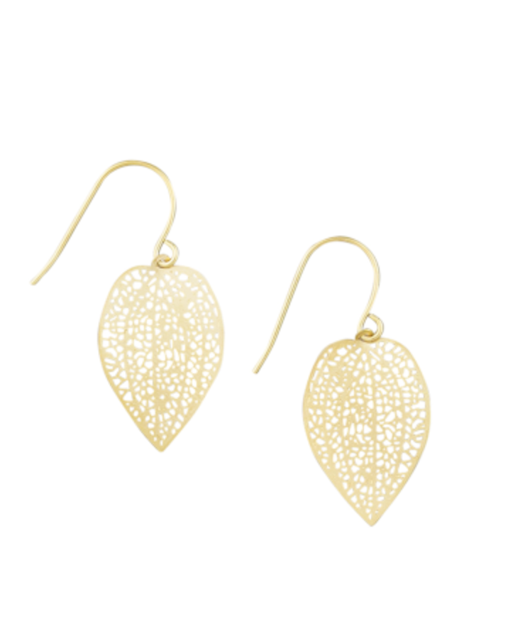 Gold Mini Leaf Earring Earrings Tiger Tree