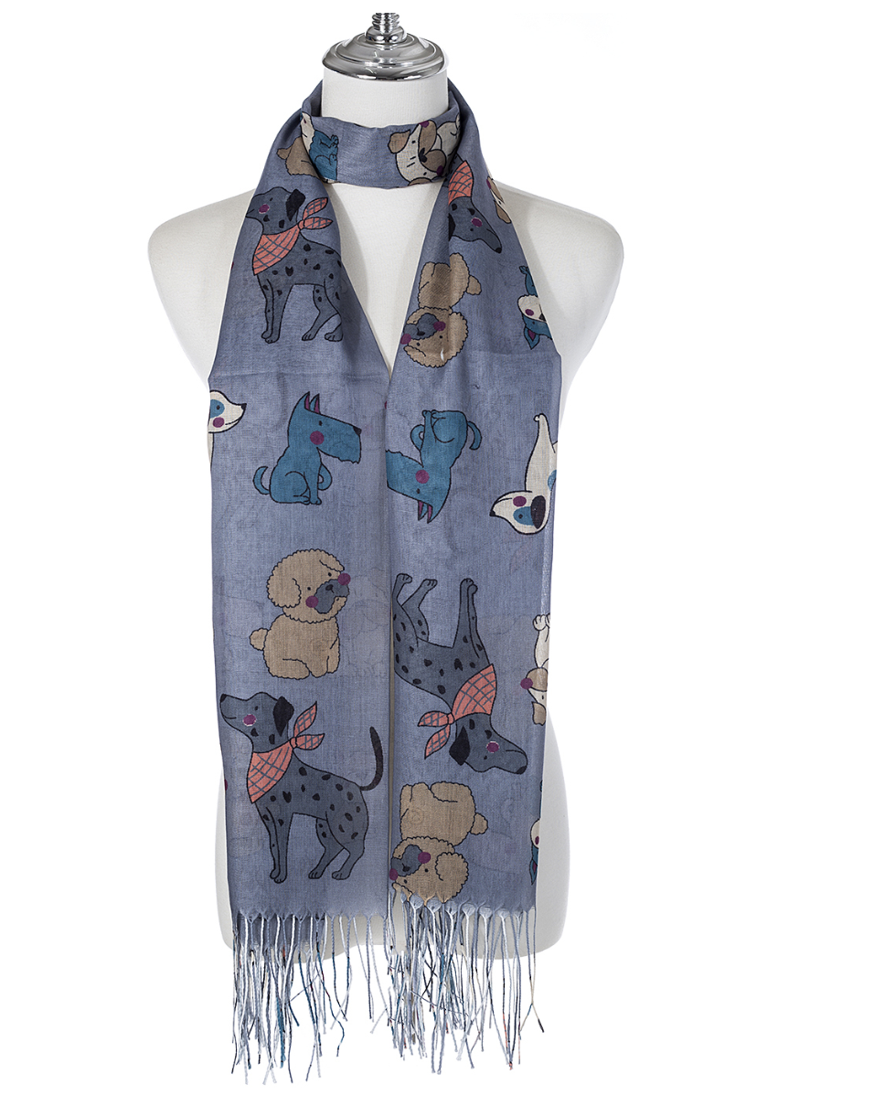 Scarf SC1947 GREY Scarves and Sarongs Ivys