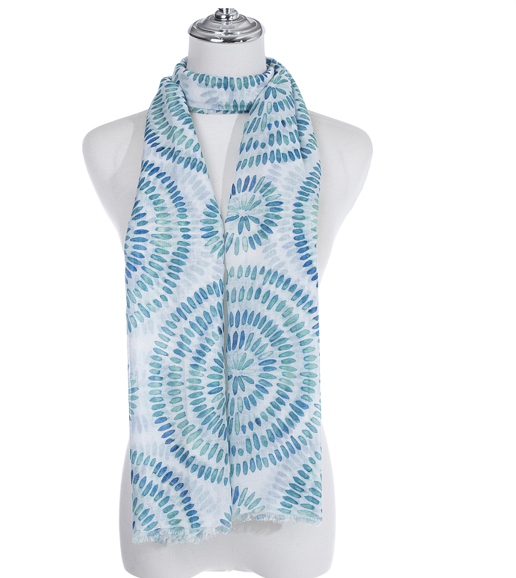Scarf SC1850 TEAL Scarves and Sarongs Ivys