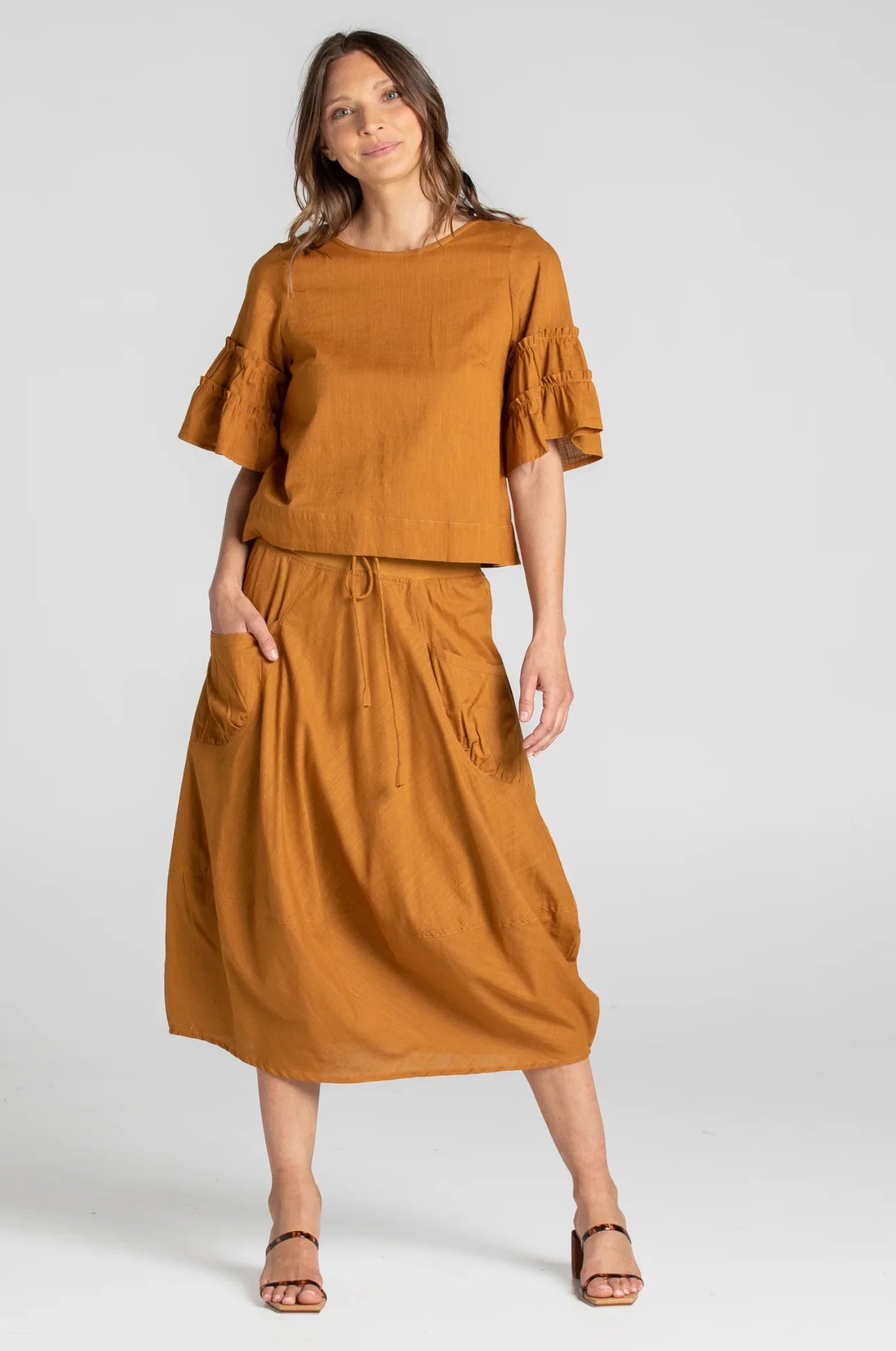 Guru Skirt Basic - Mustard Skirts Boom Shankar