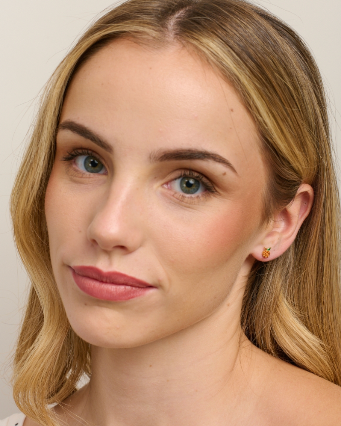 Red Crystal Apple Earrings Earrings Tiger Tree