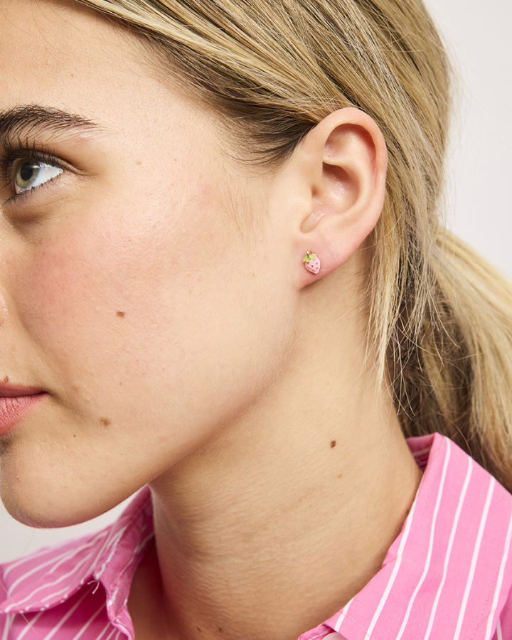 Pink Berry Studs Earrings Earrings Tiger Tree