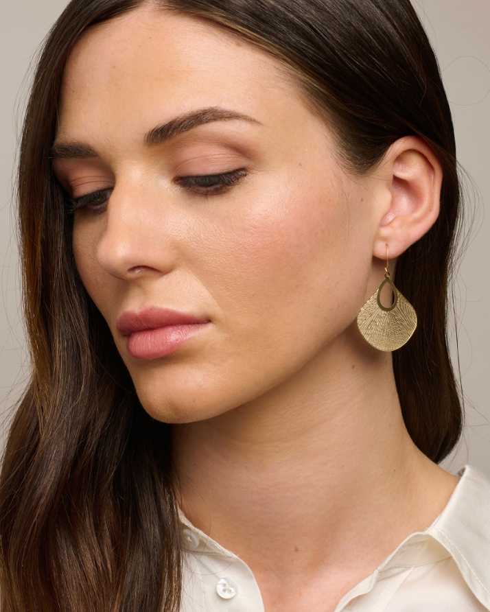 Gold Uchiwa Earrings Earrings Tiger Tree