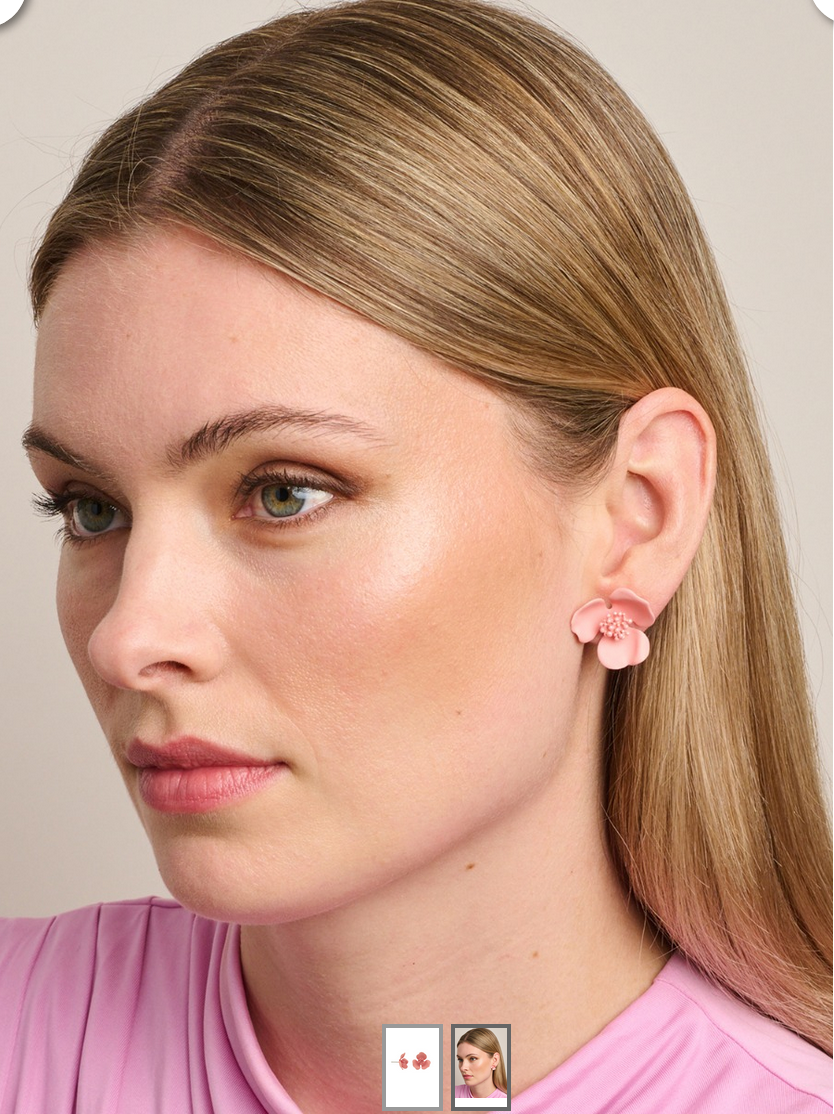 Pink Day Flower Earrings Earrings Tiger Tree