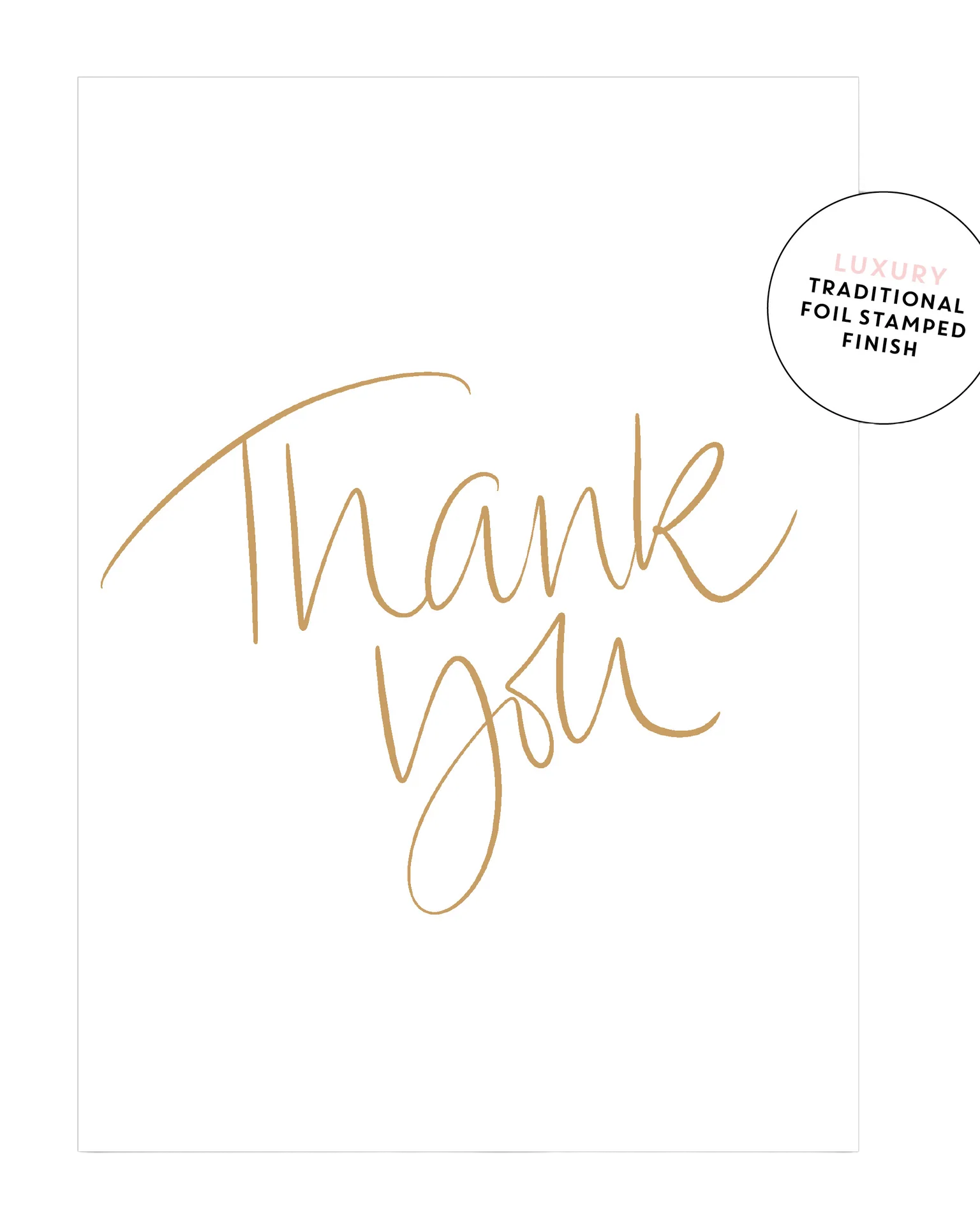 Thank You Fine Script Greeting Card Cards and Wrap Just Smitten