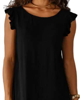 Sienna Dress Black linen ramie blend Dresses Coconinya XS