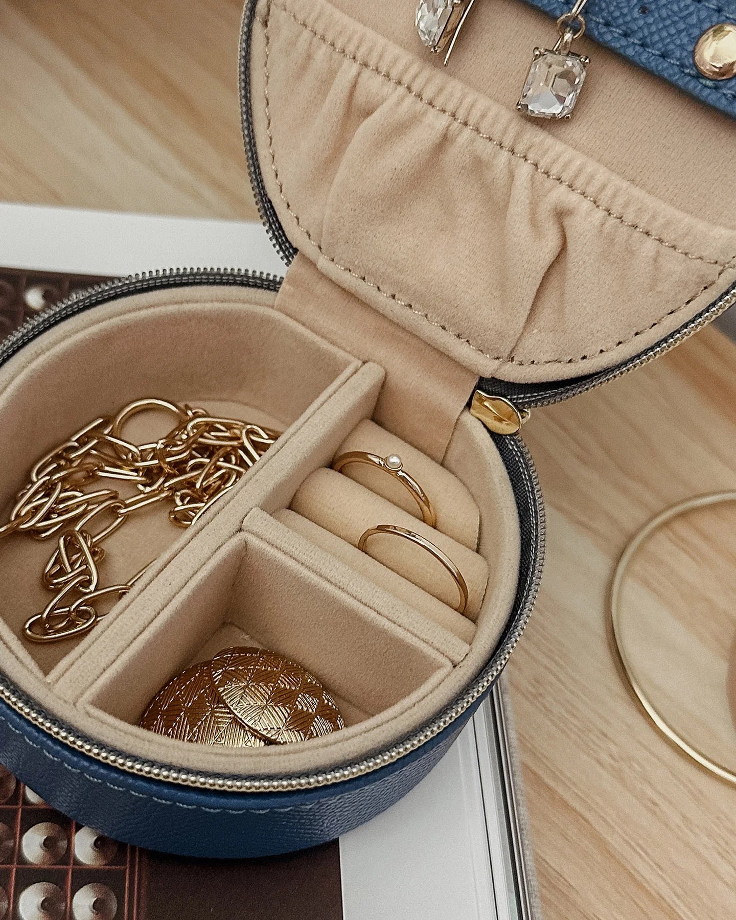 Sisco Jewellery Box - Steel Blue - Global Free Style