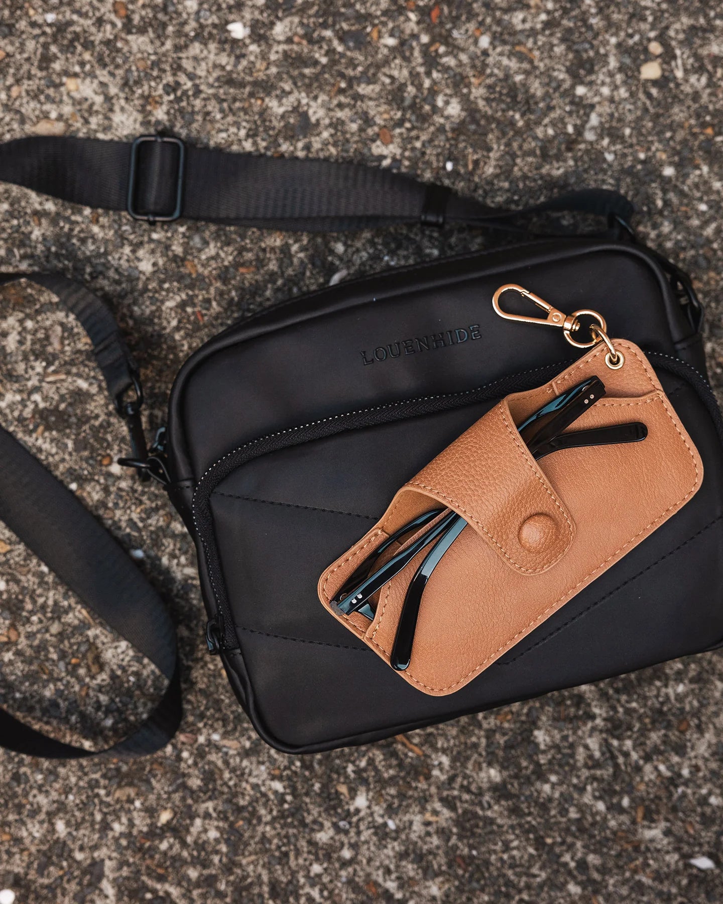 Skittle Sunglass Case Camel Sunglasses & Glasses Louenhide