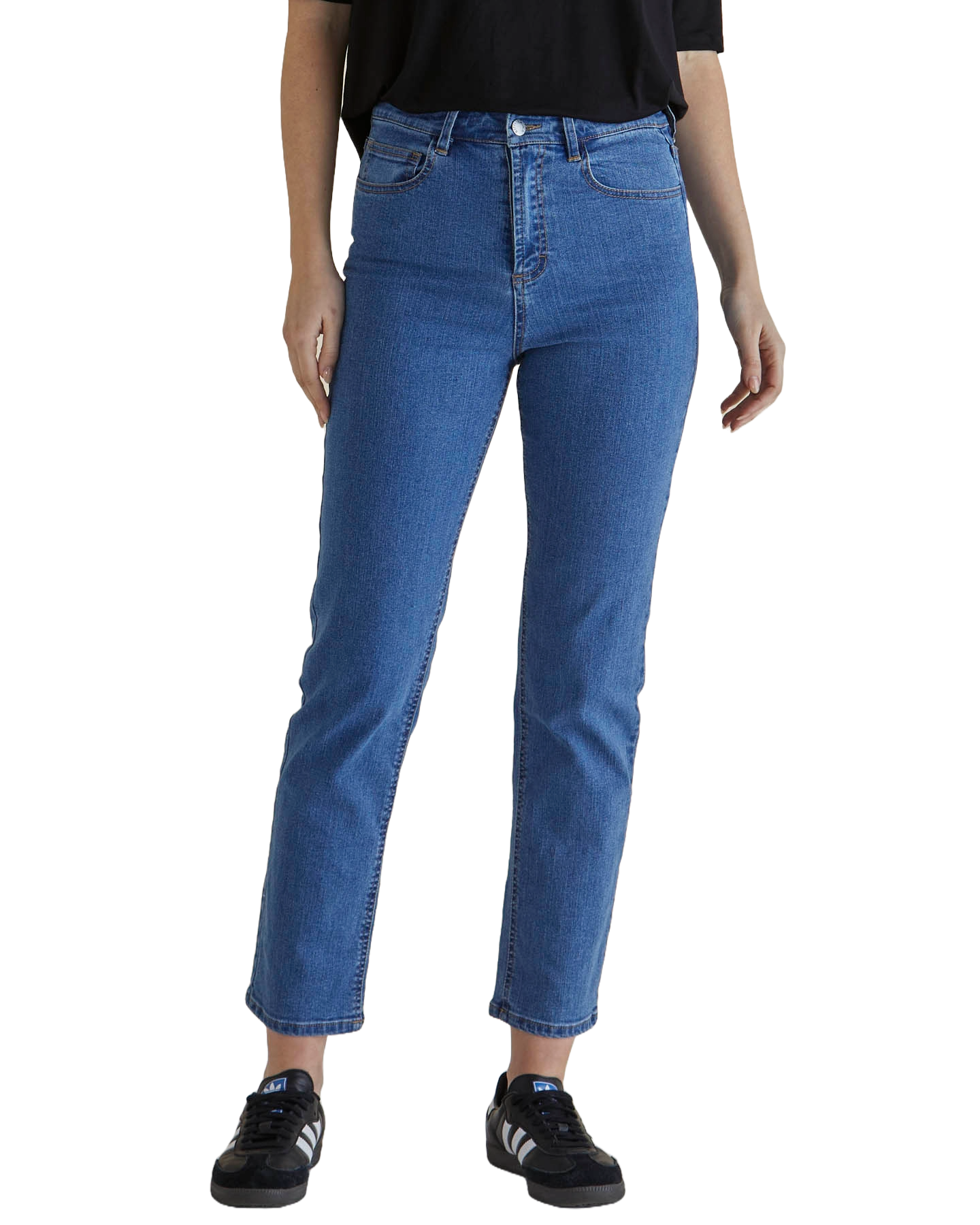 slim fit jean mid blue Bottoms Betty Basics 6