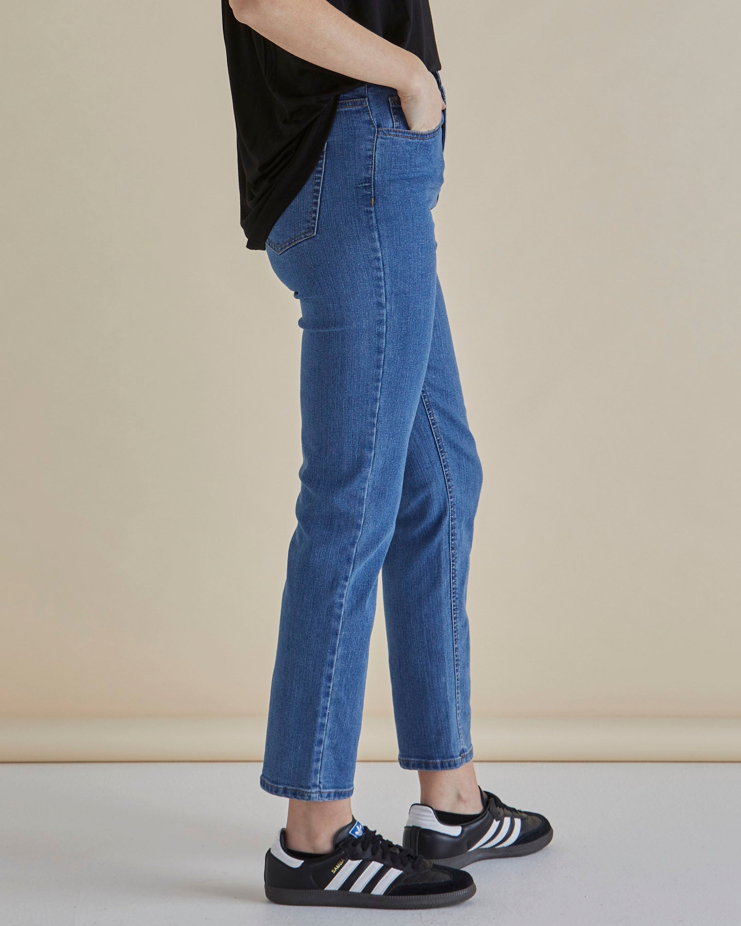 slim fit jean mid blue Bottoms Betty Basics