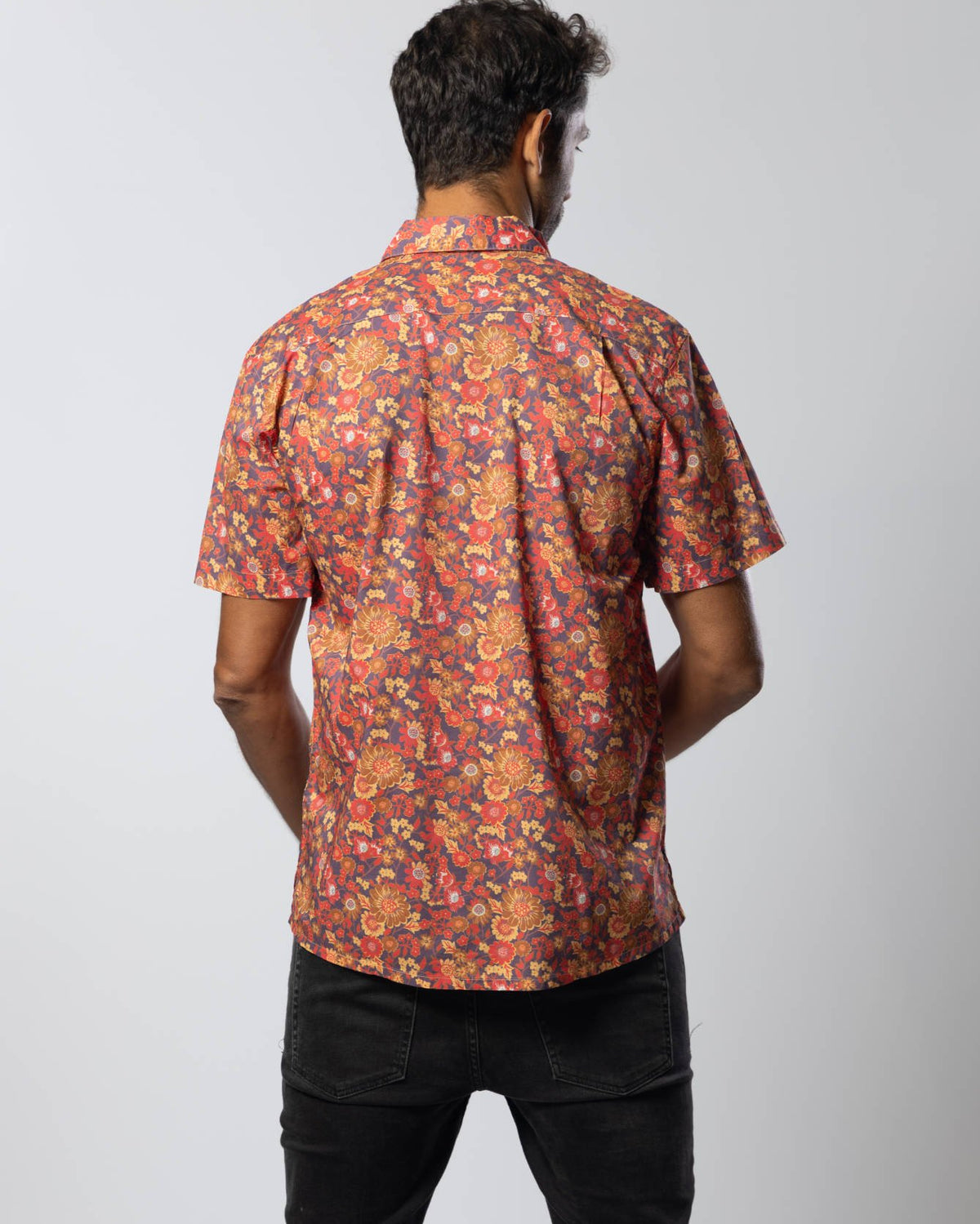 Spring Bloom Cotton Mens Shirt Mens Tops Skumi